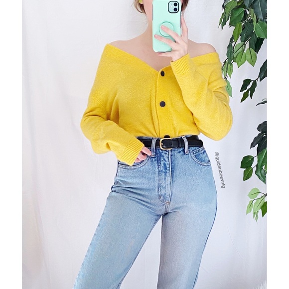 Sweaters - 🌿 Sunny Yellow Cozy Ultra Soft Knit Cardigan 🌿